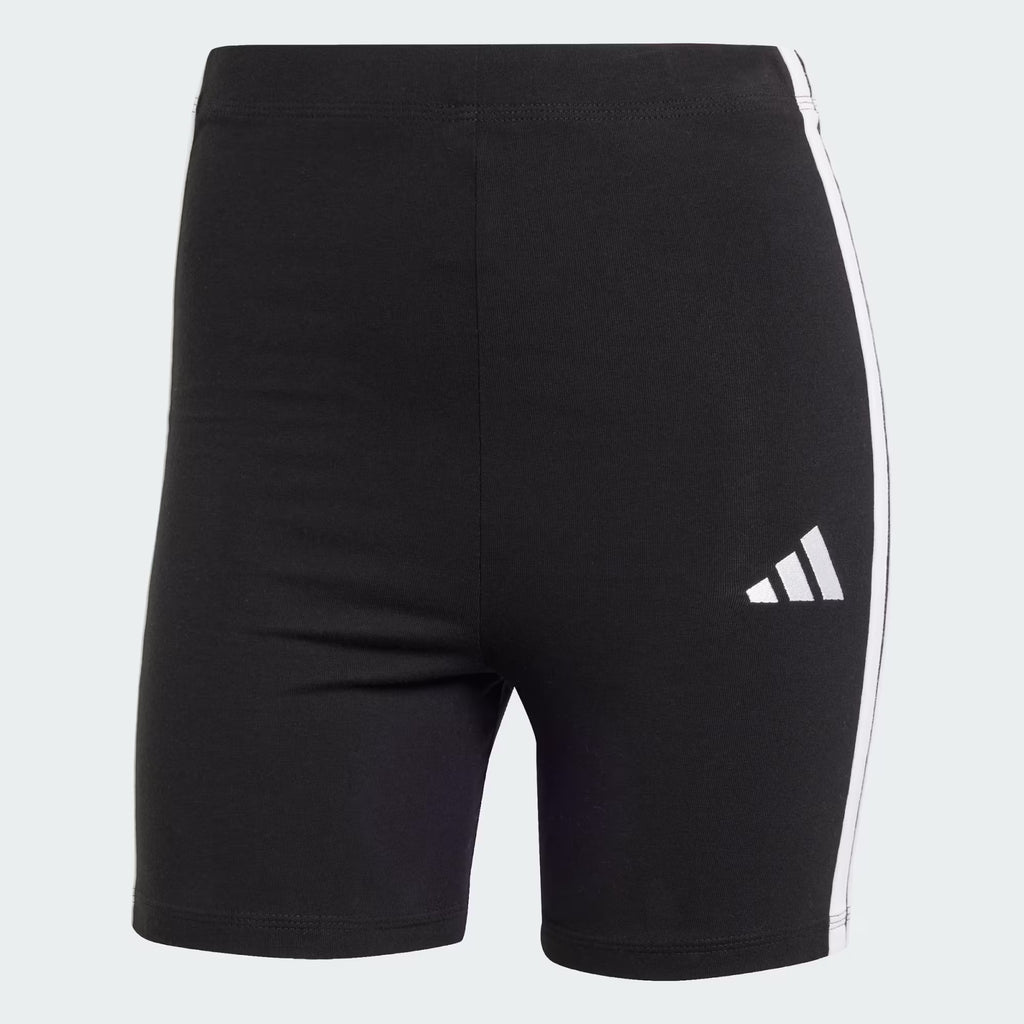 SHORT ESSENTIALS 3-STRIPES HIGH WAISTED BIKER