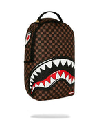 Sharks In Paris WTF Bubble Brown Check Backpack