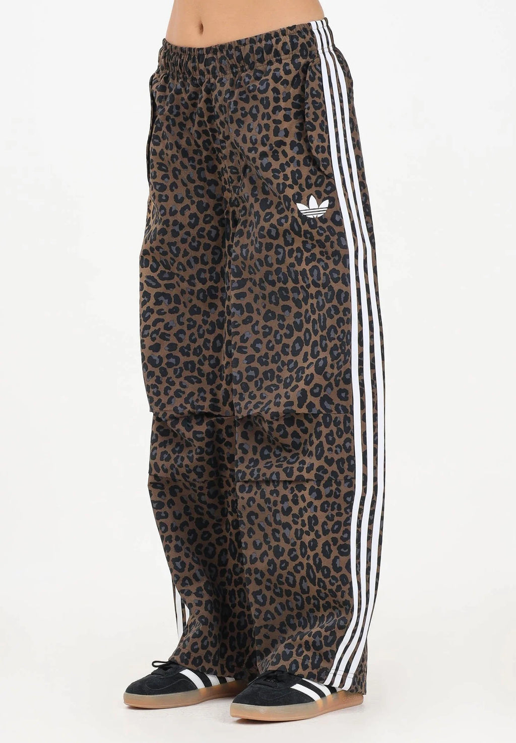 Women's Brown Leopard Track Pants