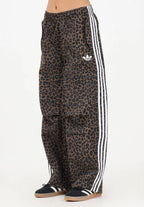 Women's Brown Leopard Track Pants