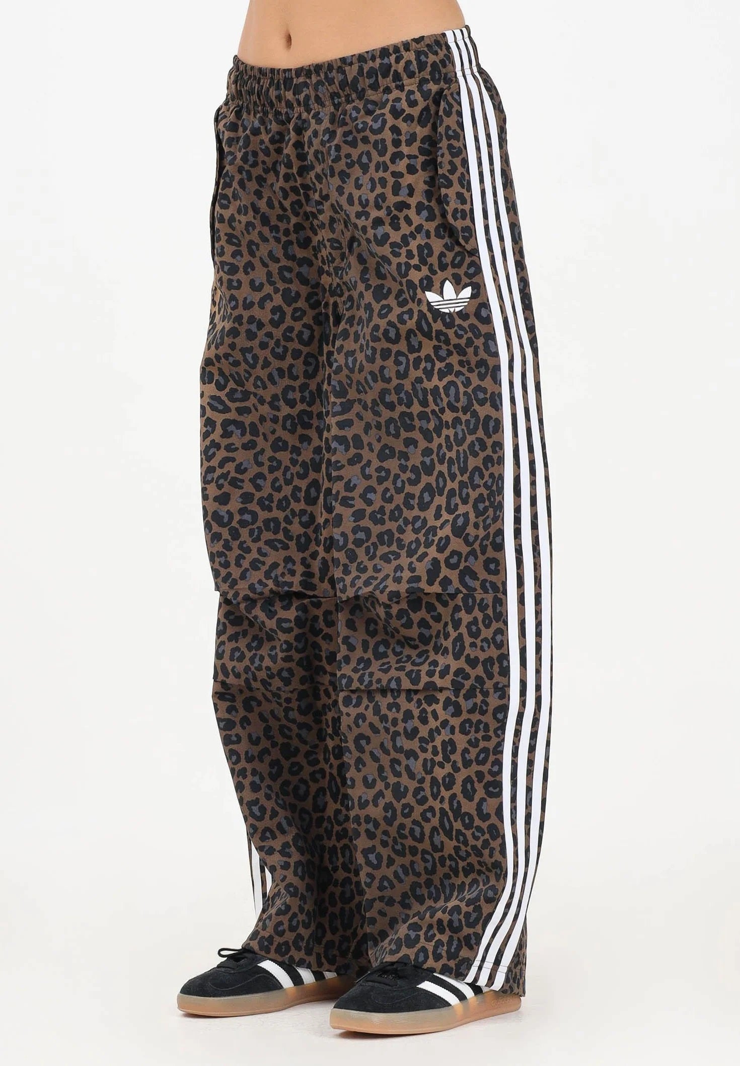 Women's Brown Leopard Track Pants