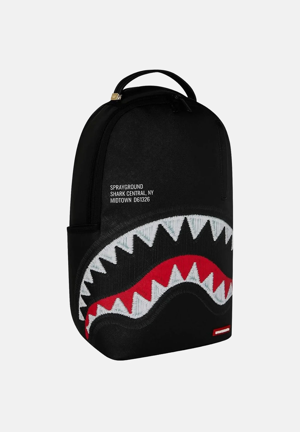 Zaino Sprayground Shark Central Black Embroidered Shark Backpack