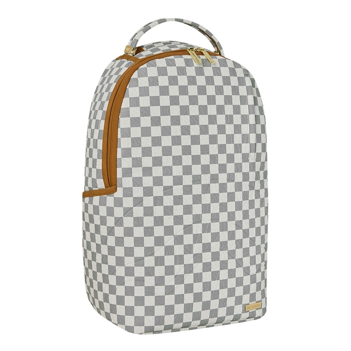 Graff Embossed Cream Check Backpack