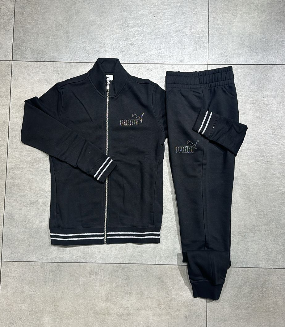 Ess Rhinestone Logo FZ Suit Tr