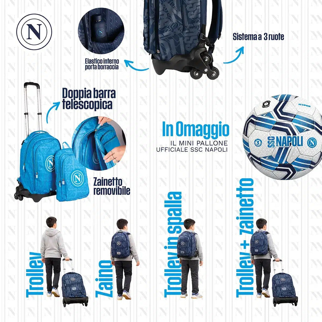 ZAINO TROLLEY SSC NAPOLI