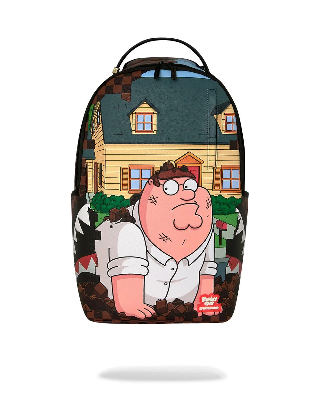 FAMILY GUY PETER FALLING THROUGH WALL BACKPACK