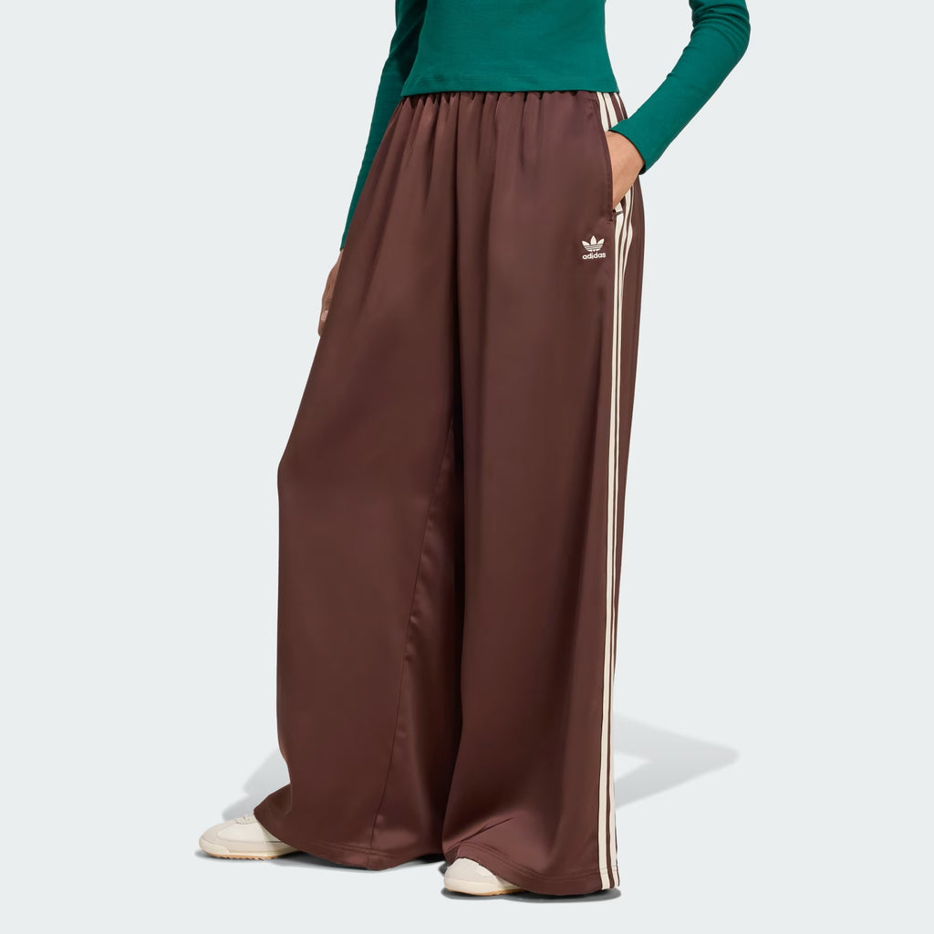 Satin Wide Leg Track pants Bottoms