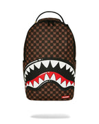 Sharks In Paris WTF Bubble Brown Check Backpack