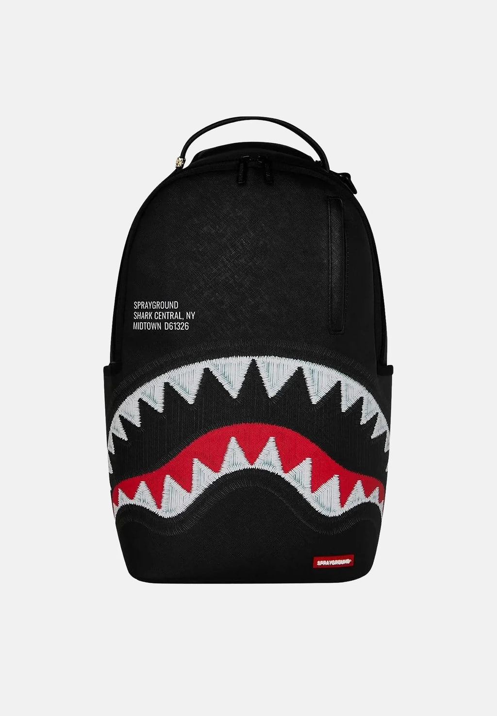 Zaino Sprayground Shark Central Black Embroidered Shark Backpack