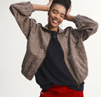 Giacca Adidas Firebird Oversized Animalier Denim Jacket
