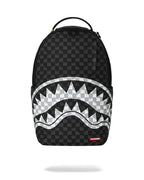 Zaino Sprayground Black And White Drip Check Shark Backpack