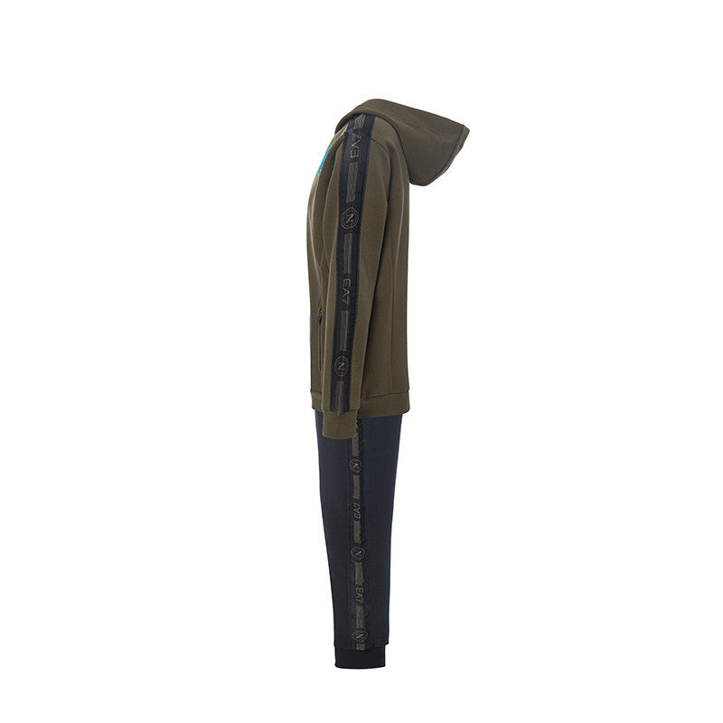 TUTA INTERLOCK CON CAPPUCCIO OLIVE NIGHT JUNIOR 2024/2025