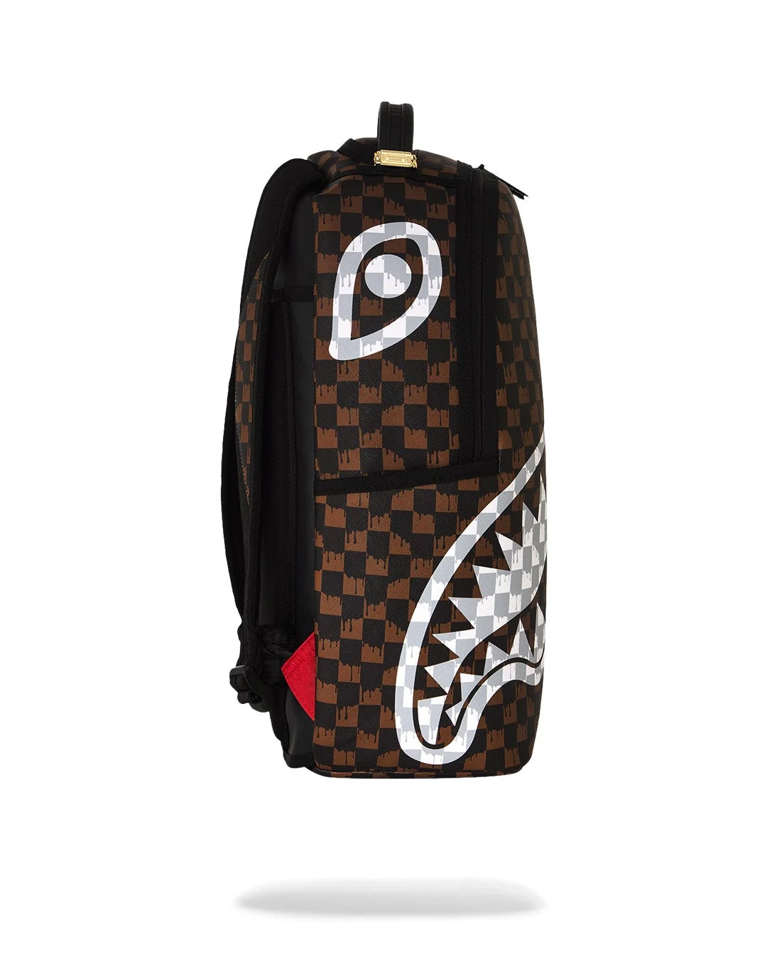 Zaino Sprayground Brown And Cream Drip Check Shark Backpack
