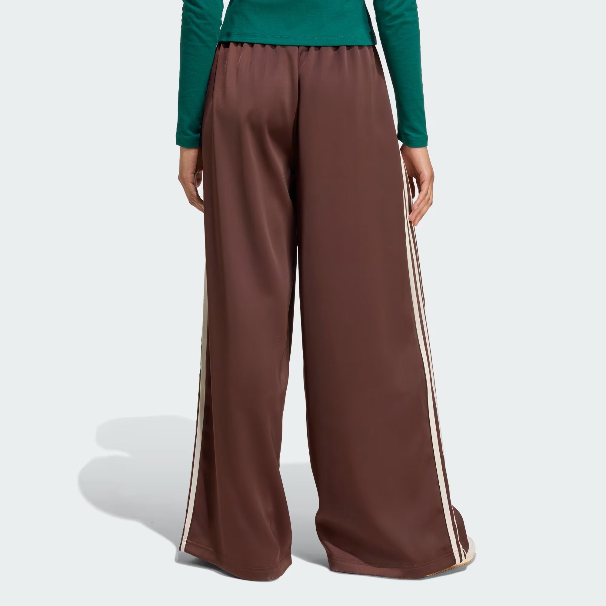 Satin Wide Leg Track pants Bottoms