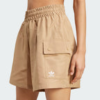 ESSENTIALS WOVEN HIGH-WAIST CARGO SHORTS