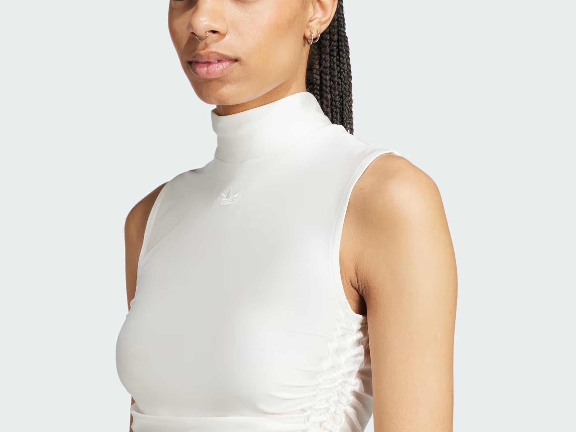RUCHED 3-STRIPES CROPTOP