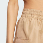 ESSENTIALS WOVEN HIGH-WAIST CARGO SHORTS