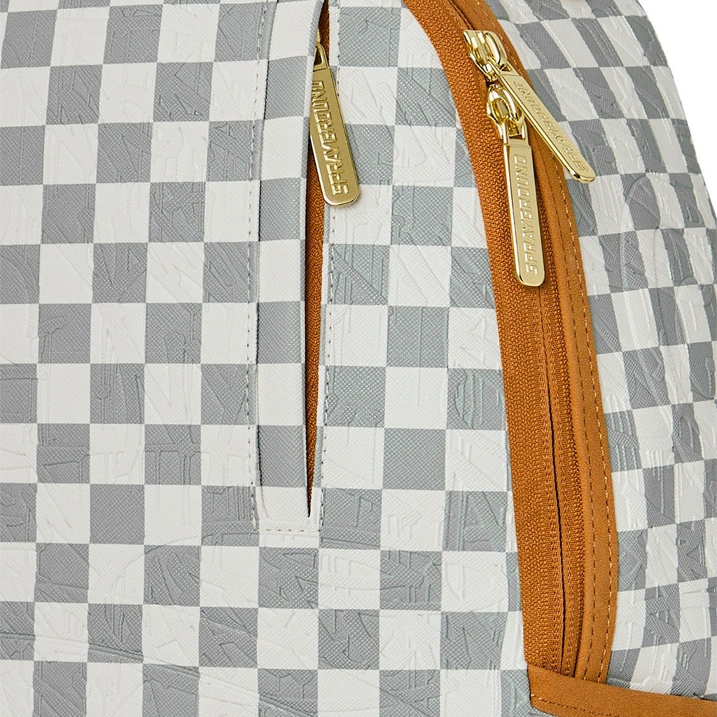 Graff Embossed Cream Check Backpack