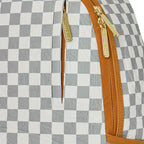 Graff Embossed Cream Check Backpack
