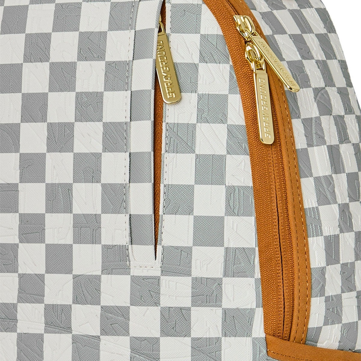 Graff Embossed Cream Check Backpack