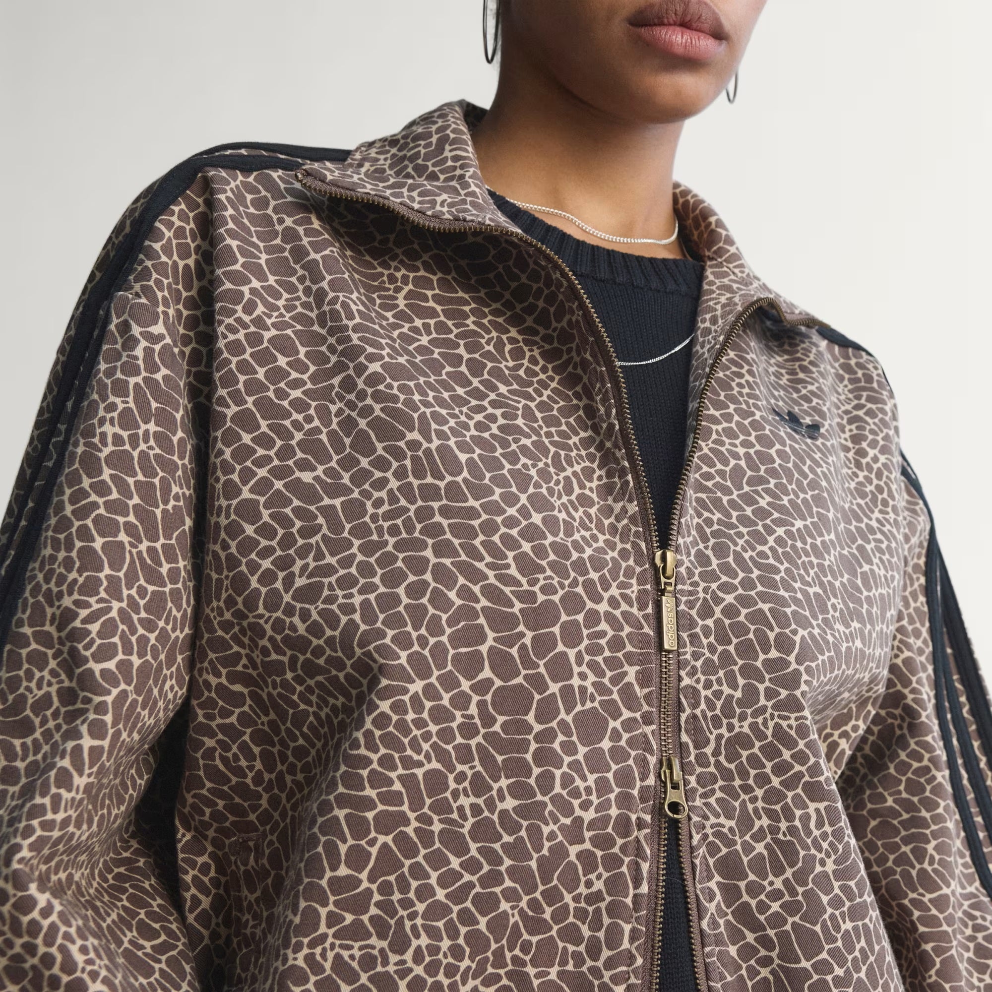 Giacca Adidas Firebird Oversized Animalier Denim Jacket