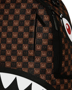Sharks In Paris WTF Bubble Brown Check Backpack