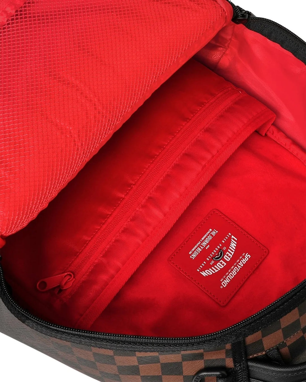 BROWN CHECK GHOST DRIP BACKPACK