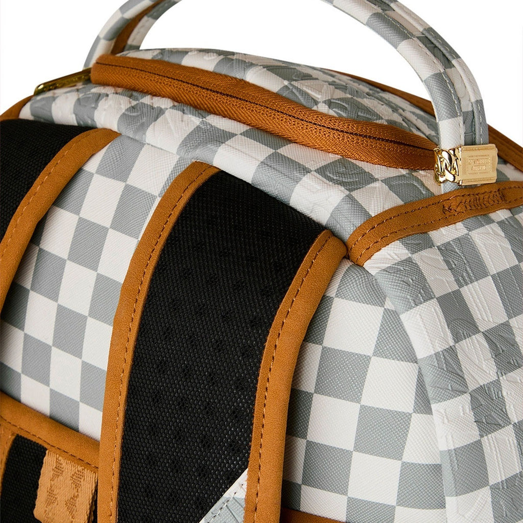 Graff Embossed Cream Check Backpack