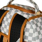 Graff Embossed Cream Check Backpack